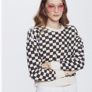 MOTHER The Shrunken Easy Checkered Sweatshirt S